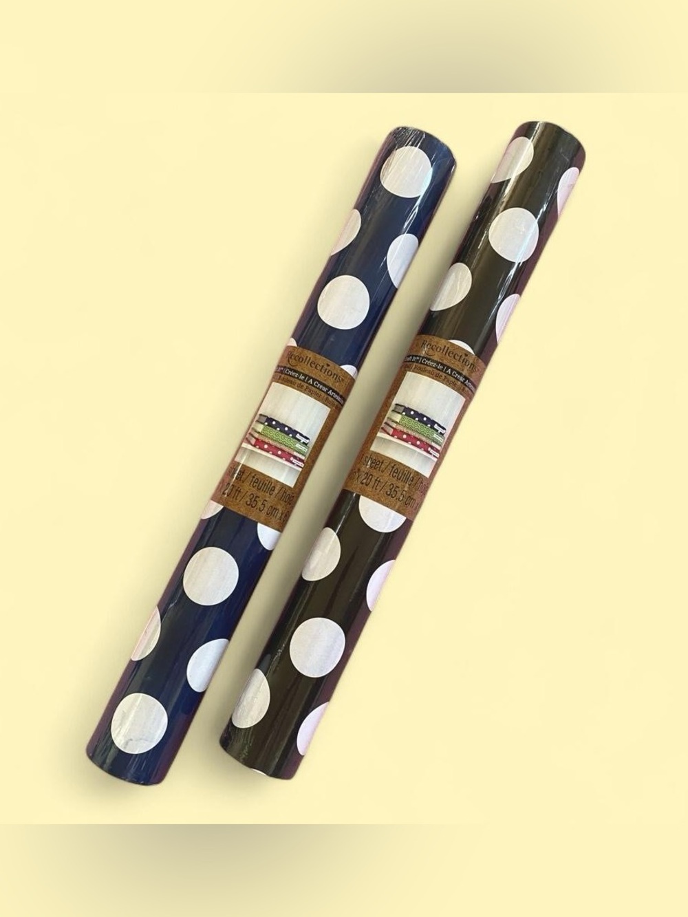 Polka Dot Craft Paper Rolls Scrapbook Gift Wrap Coquette Craftcore Set